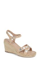 Women's Charles By Charles David Nacho Studded Wedge Sandal .5 M - Beige