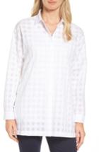 Women's Nordstrom Collection Sheer Gingham Tunic Shirt