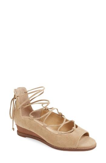 Women's Vince Camuto Rochela Lace-up Wedge M - Beige