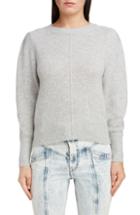 Women's Isabel Marant Puff Sleeve Cashmere Sweater Us / 34 Fr - Grey