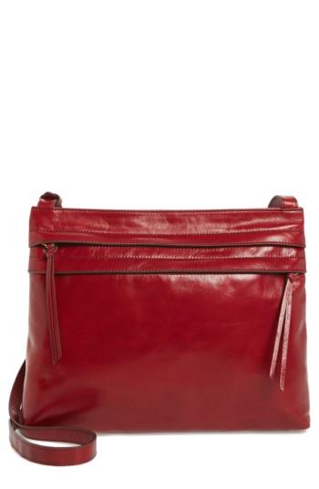 Hobo Larkin Leather Messenger Bag - Red