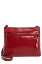 Hobo Larkin Leather Messenger Bag - Red