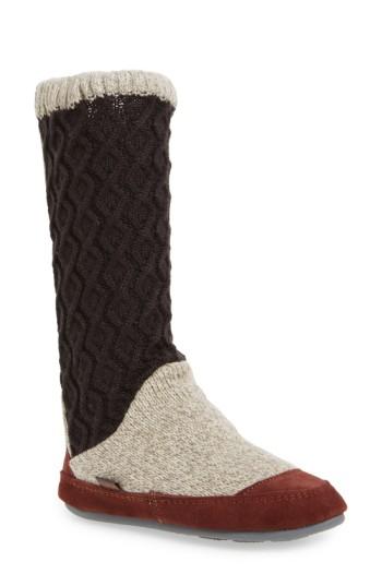Women's Acorn Slouch Slipper Boot - Grey