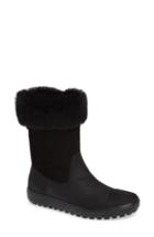Women's Ecco Soft 7 Tred Waterproof Genuine Shearling Lined Boot -4.5us / 35eu - Black