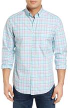 Men's Vineyard Vines Long Bay Plaid Slim Fit Sport Shirt - Blue
