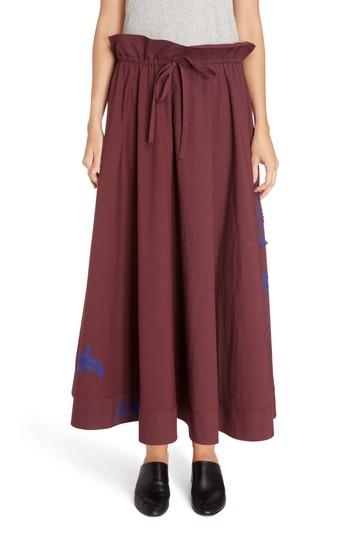 Women's Acne Studios Hela Tie Waist Skirt Us / 34 Eu - Burgundy