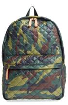 Mz Wallace 'metro' Quilted Oxford Nylon Backpack - Green