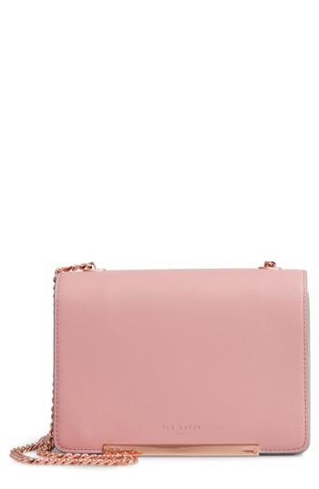 Ted Baker London Earie Leather Crossbody Bag - Pink