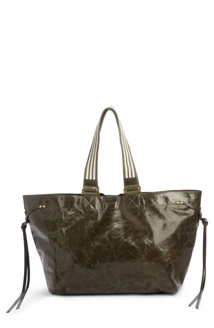 Isabel Marant Wardy New Leather Shopper - Green