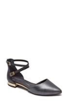 Women's Rockport Total Motion Zuly Luxe Ankle Strap Flat M - Black