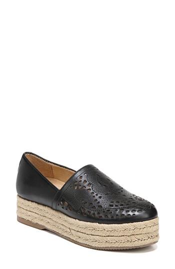 Women's Naturalizer Thea Perforated Platform Espadrille M - Black