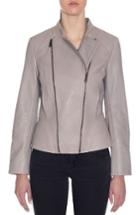 Women's Tahari Carry Dual Zip Front Leather Jacket