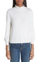 Women's Co High Collar Wool Sweater - Ivory