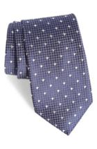 Men's Nordstrom Men's Shop Contrada Dot Silk Tie, Size - Blue