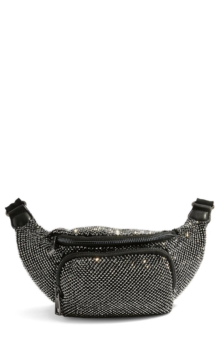 Topshop Diana Diamante Bumbag - Metallic