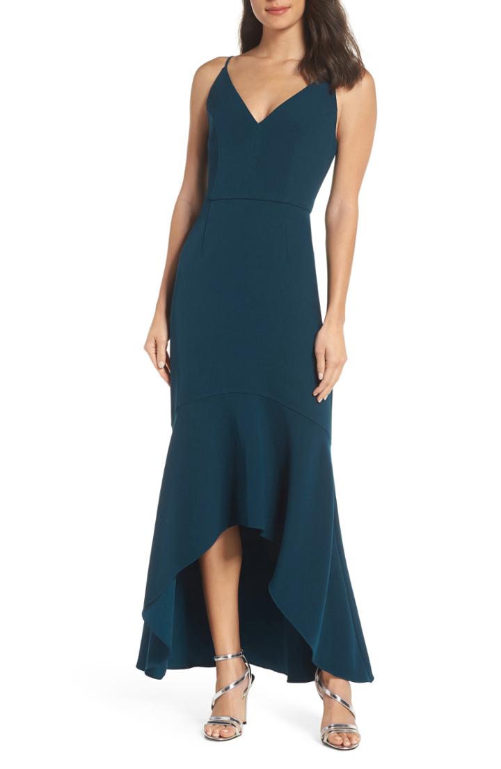 Women's Harlyn High/low Gown, Size - Blue/green