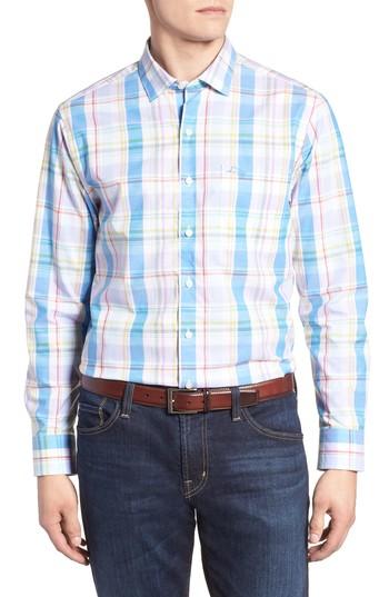 Men's Tommy Bahama Privada Plaid Sport Shirt - Blue
