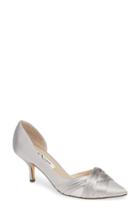 Women's Nina Blakely Half D'orsay Pointy Toe Pump M - Metallic