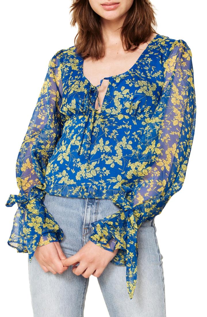 Women's The East Order Jemyma Tie Cuff Top - Blue