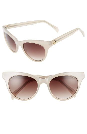 Women's Draper James 54mm Gradient Lens Cat Eye Sunglasses - White