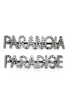 Ashley Williams Paranoia/paradise Set Of 2 Crystal Bobby Pins, Size - Metallic