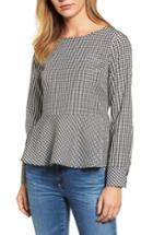 Women's Halogen High/low Peplum Top - Black