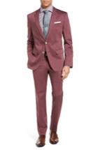 Men's Boss Janon/lenon Trim Fit Solid Stretch Cotton Suit