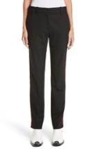 Women's Calvin Klein 205w39nyc Velvet Stripe Stretch Wool Pants Us / 38 It - Black