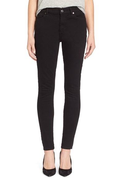 Women's 7 For All Mankind Skinny Jeans - Black