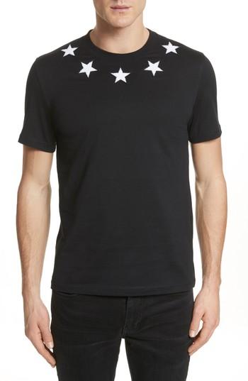 Men's Givenchy Star Applique T-shirt - Black