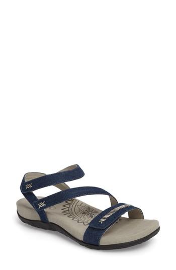 Women's Aetrex Gabby Sandal Eu - Blue