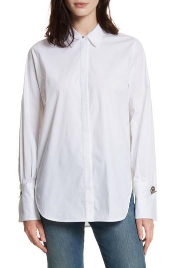 Women's Elizabeth And James Jasper Stretch Poplin Shirt - White
