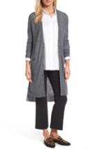 Women's Halogen Merino Blend Long Cardigan, Size - Grey
