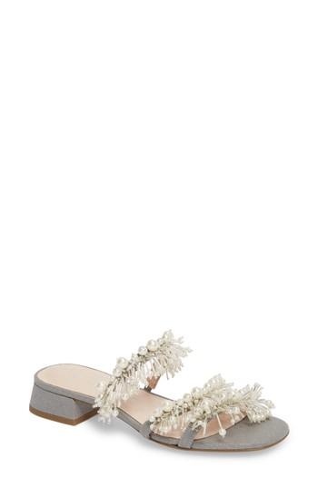 Women's Cecelia New York Fes Embellished Slide Sandal M - Grey
