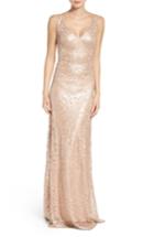 Women's Wtoo Sequin Embroidered A-line Gown - Beige