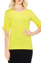 Women's Vince Camuto Ruched Elbow Sleeve Top - Yellow