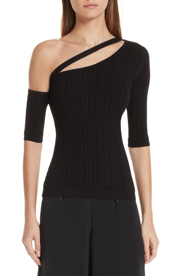 Women's Cushnie Et Ochs Cutout One-shoulder Top - Black