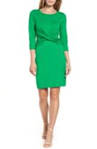 Women's Gibson Knot Front Stretch Knit Body-con Dress - Green