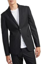 Men's French Connection Micro Houndstooth Stretch Slim Fit Sport Coat - Grey