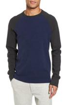 Men's James Perse Thermal Knit Raglan Sweatshirt (xs) - Blue