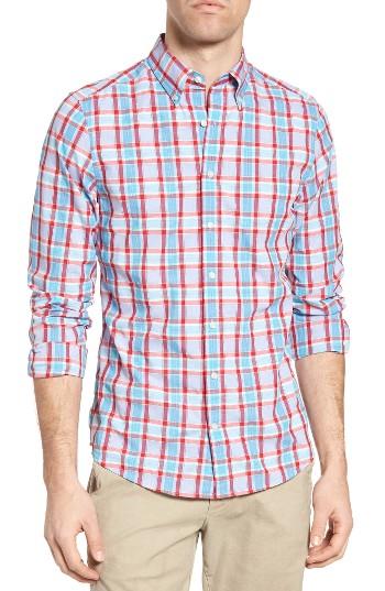 Men's Gant Tech Prep Plaid Fitted Sport Shirt