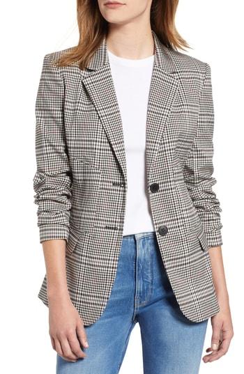 Women's Chelsea28 Plaid Blazer, Size - Brown