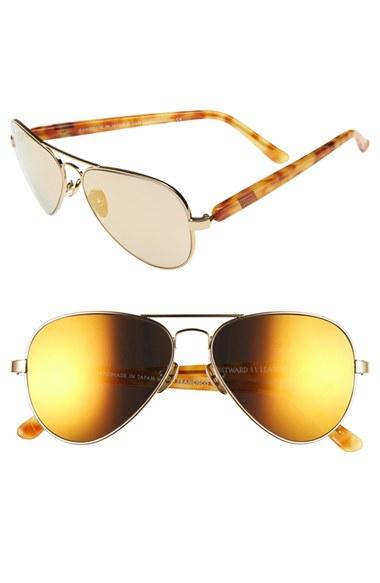 Women's Westward Leaning 'concorde' 58mm Aviator Sunglasses - Blonde Tortoise/ Gold