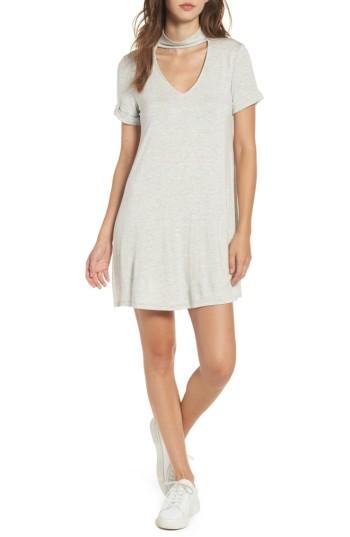 Women's Everly Choker T-shirt Dress - Grey