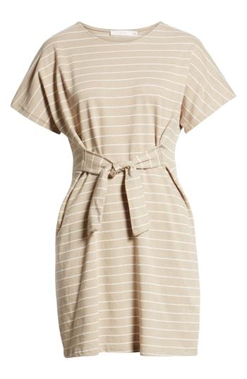 Women's Tie Front Knit Dress - Beige