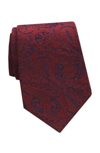 Men's Gitman Paisley Silk Tie, Size X-long - Red