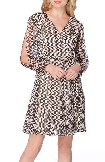 Women's Tahari Print Faux Wrap Dress
