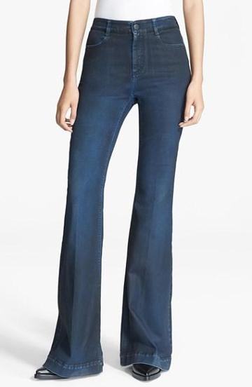 Stella Mccartney 'the 70's Flare' Jeans Womens Black Blue