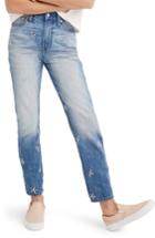 Women's Madewell Perfect Summer Embroidered High Waist Jeans - Blue