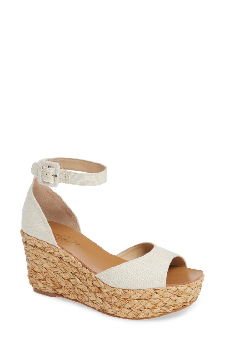 Women's 42 Gold Mindie Platform Wedge Sandal M - White